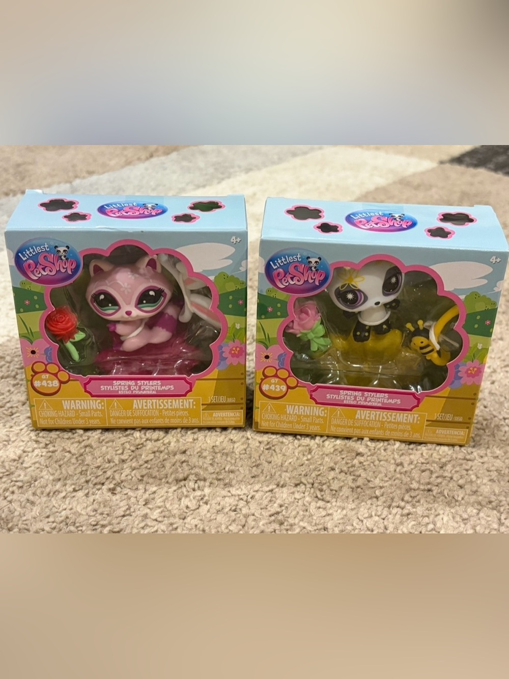 Littlest Pet Shop “Spring Stylers” G7 #438 & #439 Season 5 - Set Of 2